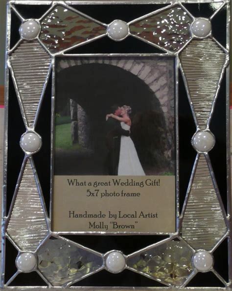 5x7 Stained Glass Photo Frame Designed As A Wedding T Glass Picture Frames Stained Glass