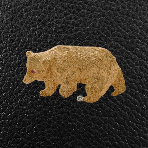 Gold Grizzly Bear Pin Craiger Drake Designs
