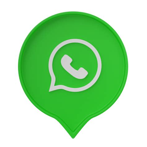 3d Render Whatsapp Logo Icon Isolated On Transparent Background