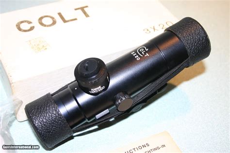 Vintage Colt 3 X 20 Ar Style Ar 15 Rifle Scope W Box And Manual