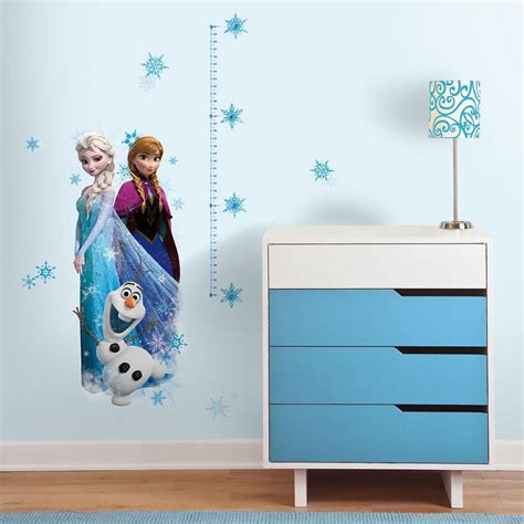 Disneys Frozen Elsa Anna And Olaf Peel And Stick Growth Chart Wall Decal