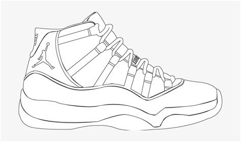 Drawn Jordania Concord Jordan 11 Shoe Drawings Transparent Png