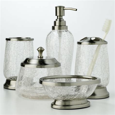 Home Classics Crackled Glass Bath Accessories Crackle Glass Bath