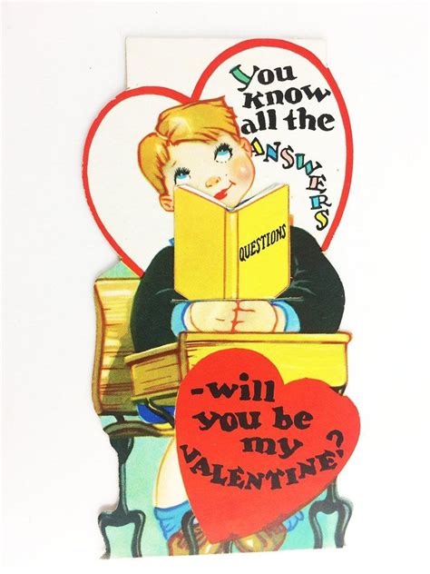 Carrington School Boy Valentine 1930s Vintage Valentine Cards Vintage
