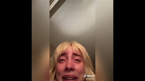 Billie Eilish Crying Via Her Tiktok Account Youtube