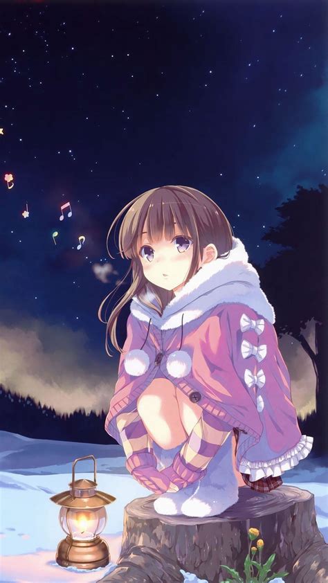 Animated Wallpaper Android Anime Girl Girl In The Winter