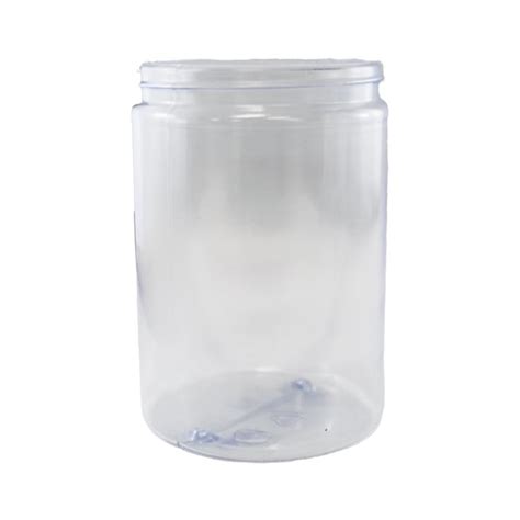 500g Clear Pvc Round Jar With 77mm 400 Screw Neck Cospak