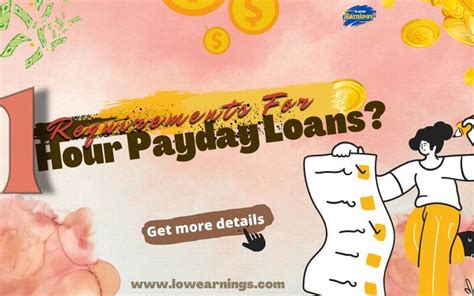 1 Hour Payday Loans No Credit Check Instant Request Low Earnings