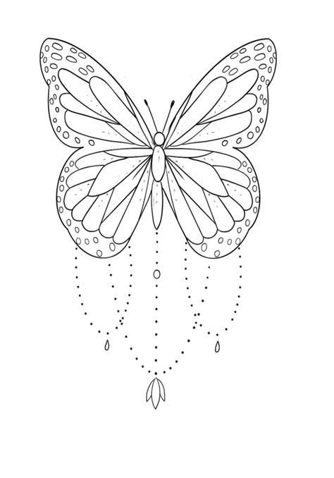 Butterfly Coloring Pages Butterfly Tattoo Stencil Butterfly Coloring