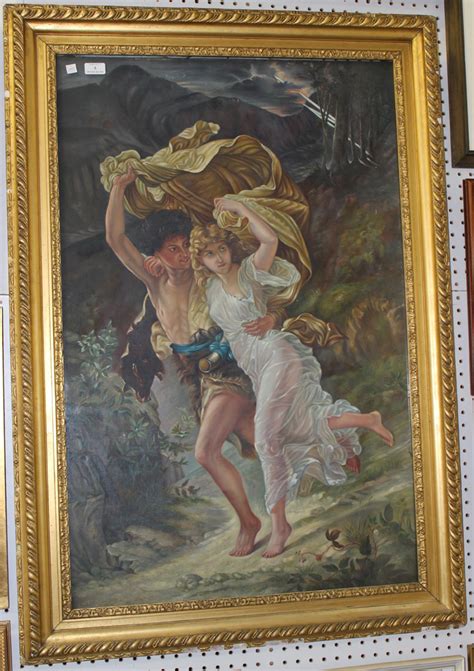 Early 20th Century British School Adam And Eve Leaving The Garden Of