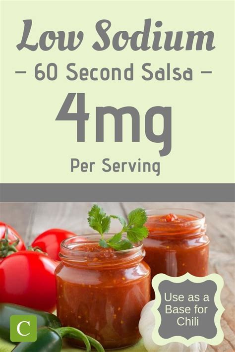 Help keep your heart healthy with recipes that are low in fat, cholesterol and sodium but high in flavor and nutrition. 60 Second Low Sodium Salsa | Cukebook | Recipe | Heart ...