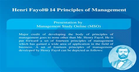 Henri Fayols 14 Principles Of Management Ppt Powerpoint