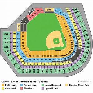 Camden Yards Seating Chart With Row Numbers