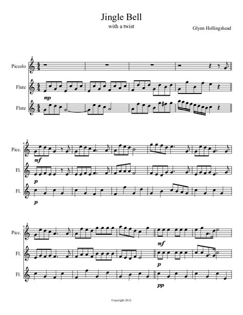 In order to continue download or access full sheet music of jingle bells flute and piano you need to signup. Jingle Bells - Flute Trio sheet music download free in PDF or MIDI
