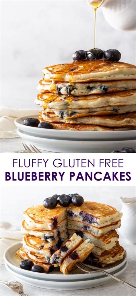 Fluffy Gluten Free Blueberry Pancakes The Loopy Whisk