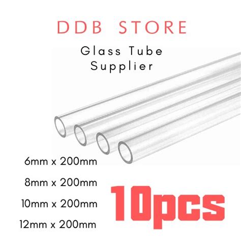 10pcs Glass Tube Borosilicate Glass Tubing Glass Blowing Tube Lab Drinking Straw 6mm 8mm 10mm