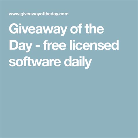 Giveaway Of The Day Free Licensed Software Daily Free Licensing