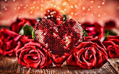 Valentines 4k Happy Roses Heart February Saint