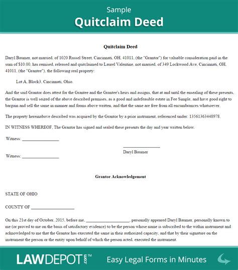 A quit claim deed is a legal document used to transfer property, often between family members. Free Printable Quit Claim Deed Washington State Form ...