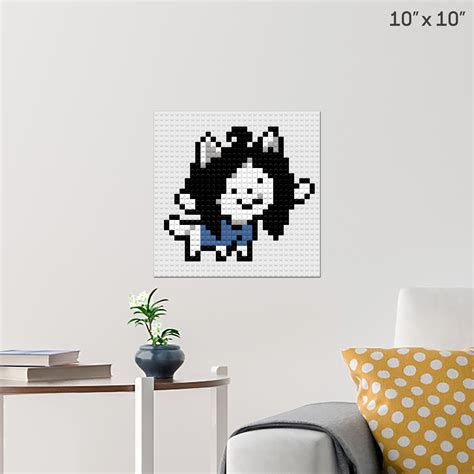 Undertale Temmie Pixel Art Wall Poster Build Your Own With Bricks Brik