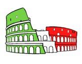 Coliseo para colorear | pintar imágenes. Dibujo de Coliseo romano para Colorear - Dibujos.net