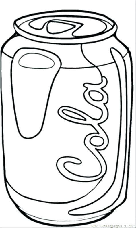 Soda Pop Bottle Coloring Page Sketch Coloring Page