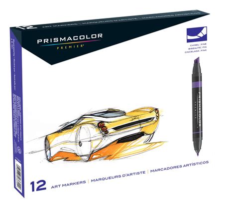 Prismacolor Premier Double Ended Non Toxic Art Marker Chisel Fine Tip Assorted Colors Pack Of