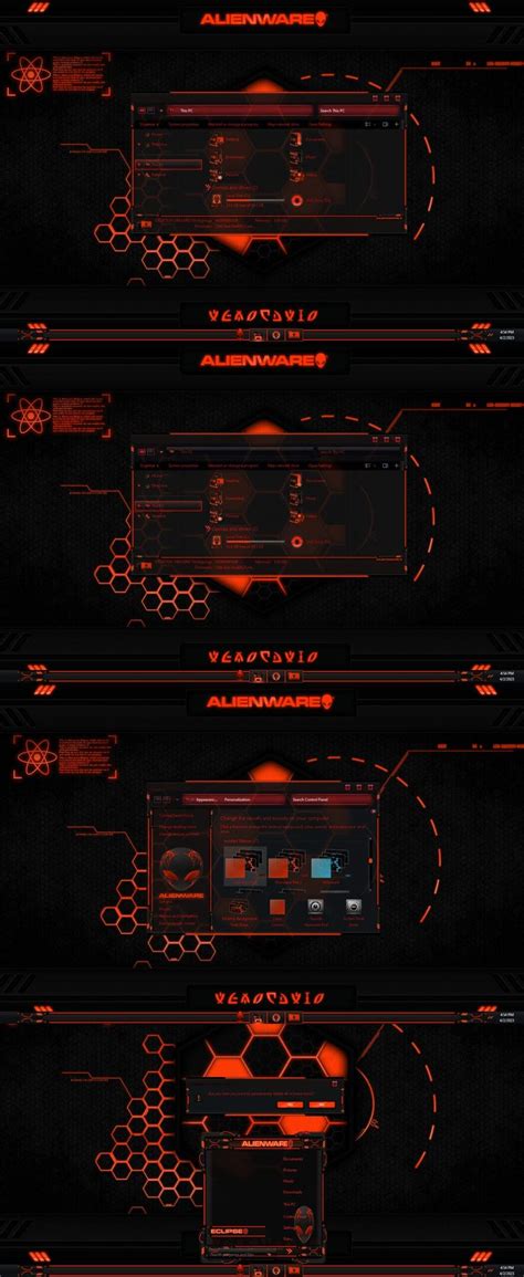 Alienware Red Big Border Theme For Windows 11 Cleodesktop