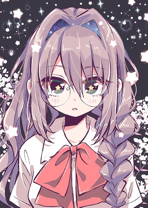 Hd Wallpaper Anime Anime Girls Glasses Long Hair Wallpaper Flare