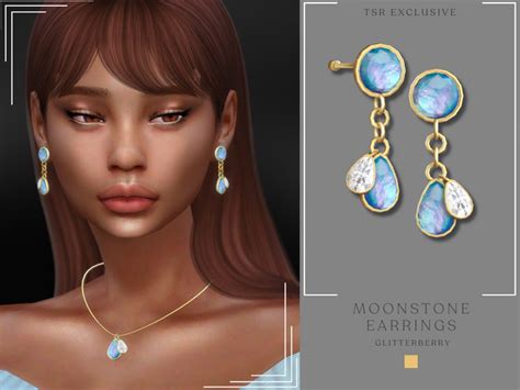 The Sims Resource Moonstone Earrings