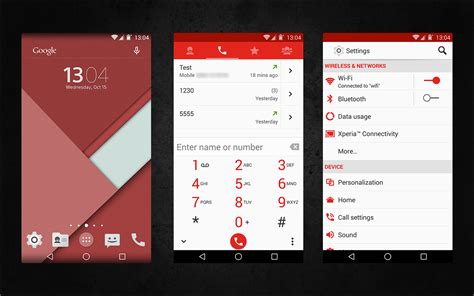Xperia Android 50 L Material Design Themes Suit 8 Color Themes