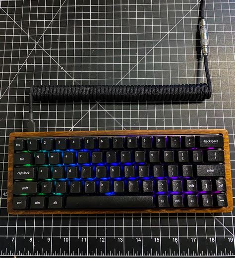 My First Mechanical Keyboard With My Own Custom Made Coiled Cable Only