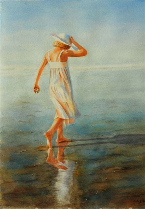 Romantic Figurative Paintings In Watercolor And Oil