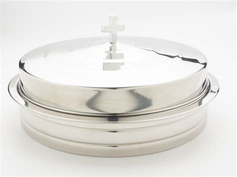 Silvertone Stainless Steel Communion Tray Cover El Shaddai Supplies