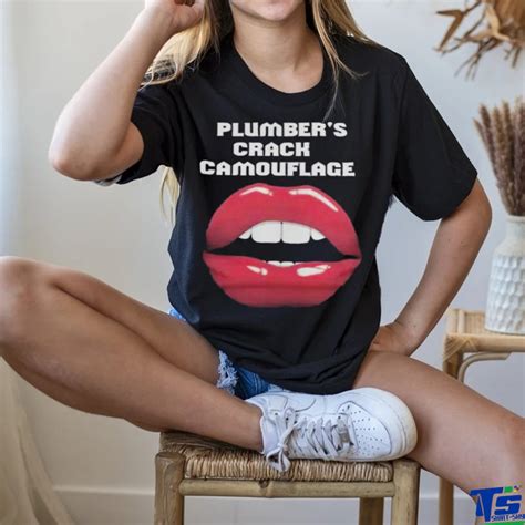 Lips Plumber Crack Camouflage T Shirt