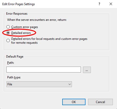 How To Enable Detailed Iis Errors Midas Knowledge Base