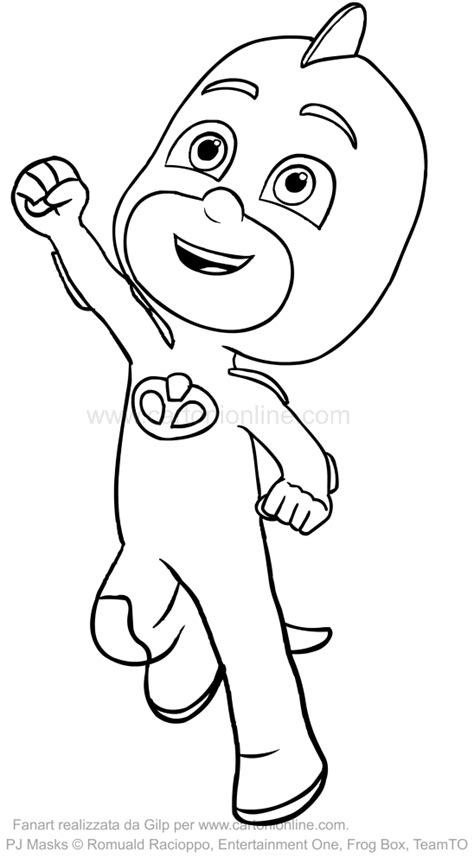 Gecko Pj Masks Pages Coloring Sketch Coloring Page
