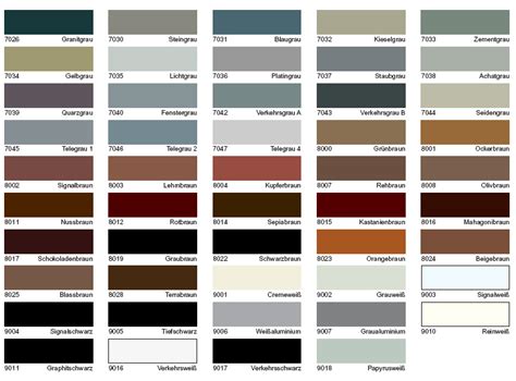 Possible lightness values are 15% through 90% in steps of 5% for monochromatic shades of gray (i.e. Farbbeschichtung für Metall und Stahl von Metallbau ...