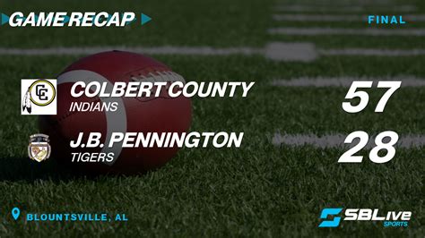 Jb Pennington Vs Colbert County Football Nov 4 2022
