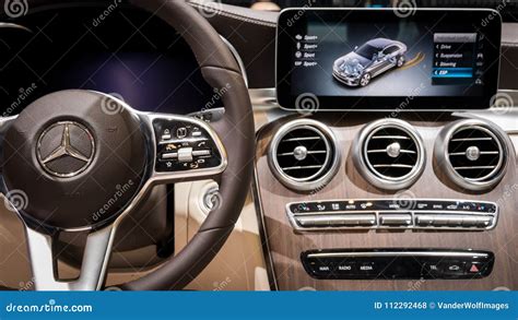 Mercedes Benz C Class C200 Car Interior Editorial Stock Photo Image