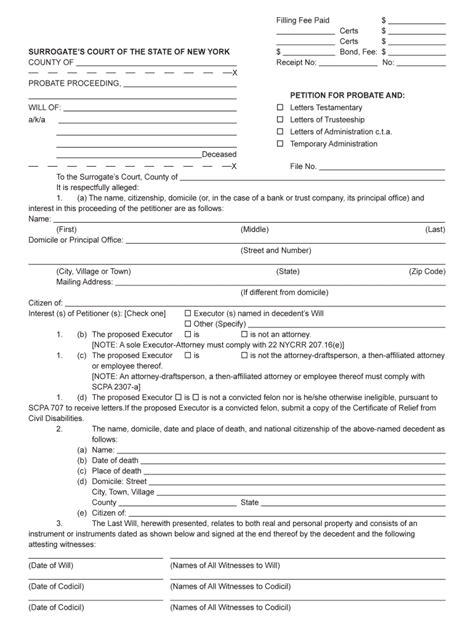 Fillable Online Probate Forms Nycourts Gov Fax Email Print Fill Out And Sign Printable Pdf