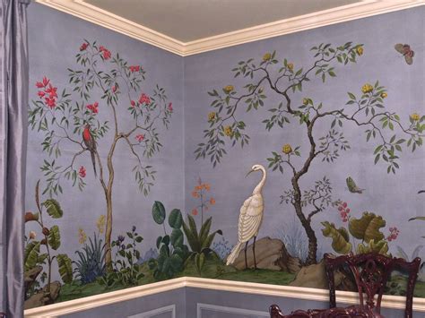 Chinoiserie In Blue Mural Wallpaper Wall Murals