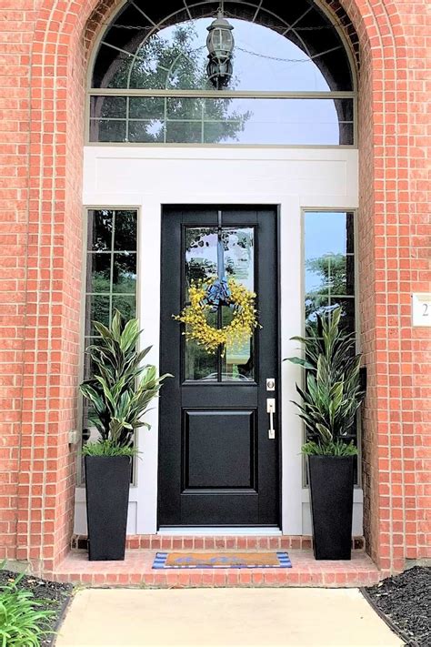 Black Exterior Front Doors With Glass Glass Door Ideas