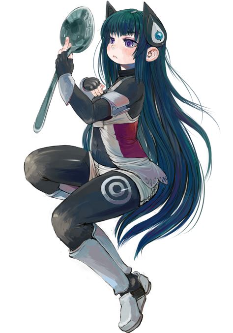 safebooru 1girl blue hair blush bodysuit boots borrowed character closed mouth commentary