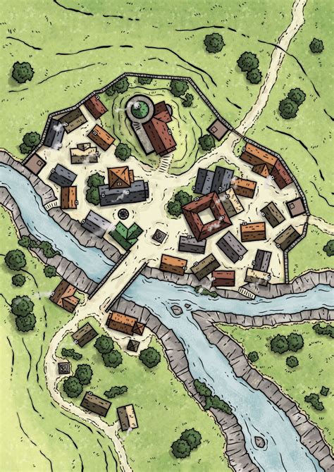 Cartographers Guild Fantasy City Map Fantasy World Map Fantasy City