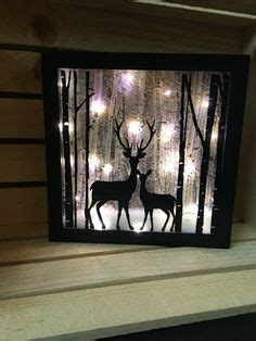 This listing is for an 8x8 lighted deer shadow box, that includes a