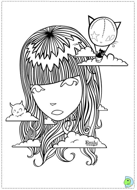 Animals coloring pages learn about endangered animals and their babies or prepare for a farm field trip with free animal coloring pages. Emily The Strange Coloring page- DinoKids.org