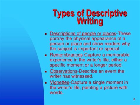 Descriptive Writing 1