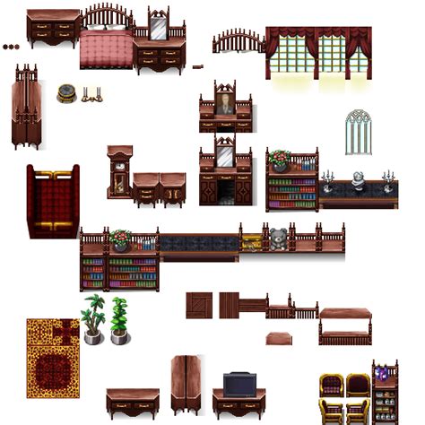 Gothic Furniture Pixel Art Games Rpg Maker Vx Rpg Maker