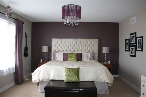 Purple Feature Wall Bedroom Ideas Feature Wall Bedroom Grey Bedroom
